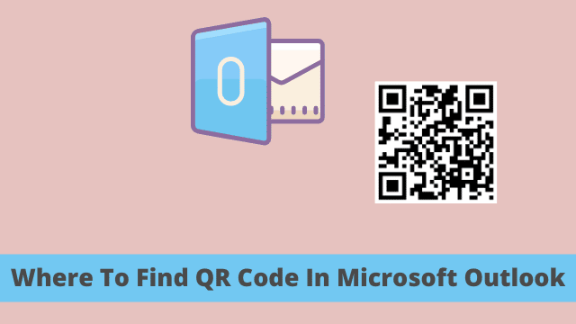 outlook qr code in computer